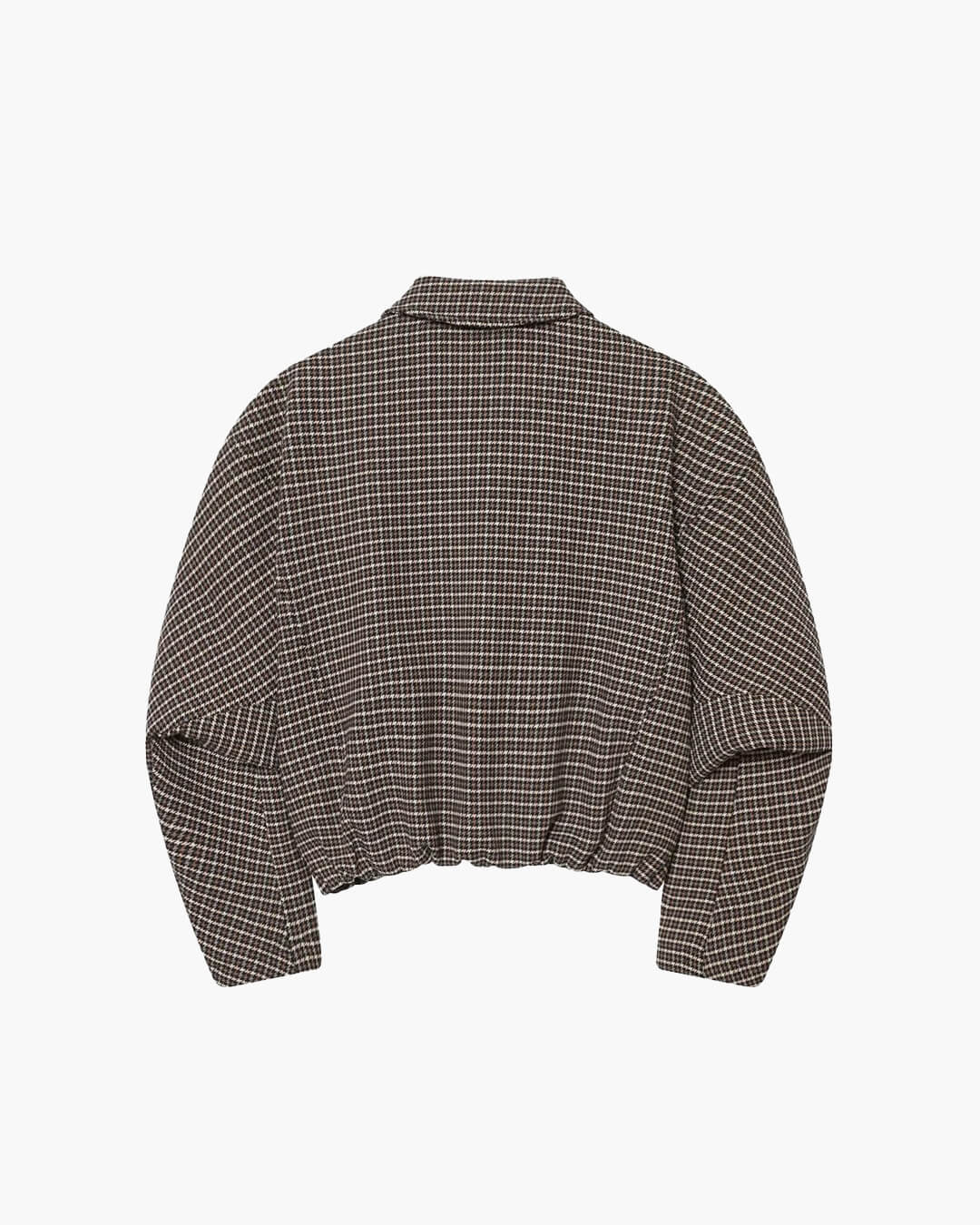 Agnes Houndstooth Zip Jacket & Skirt Set in brown houndstooth – product shot
