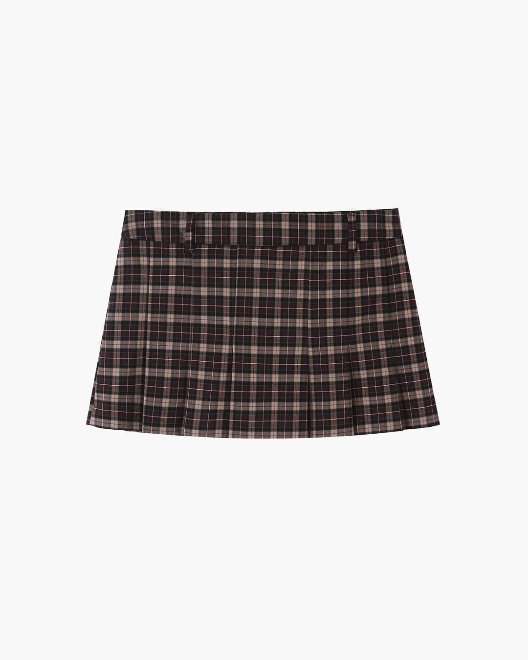 Iris Check Jacket & Mini Skirt Co-ord in brown check – product shot