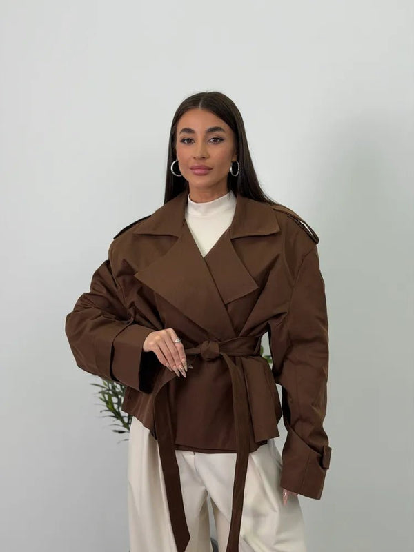 Adinda kort trenchcoat
