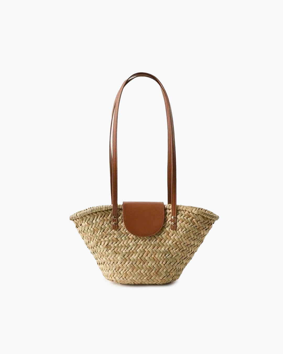 Aisea skuldertaske i flettet rattan