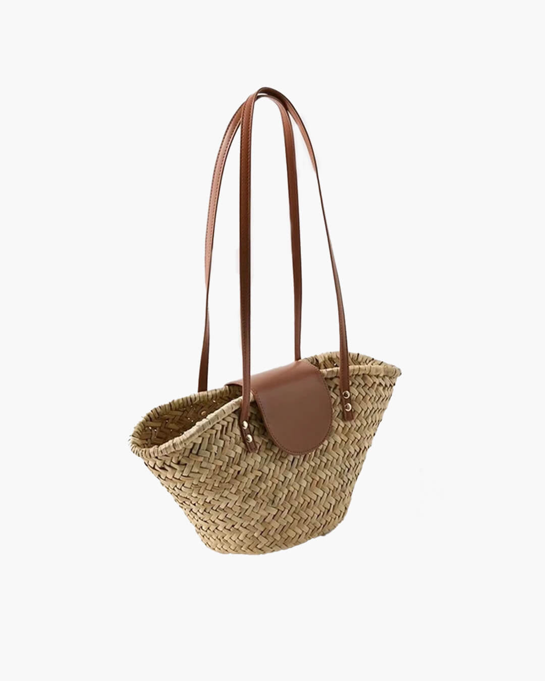 Aisea skuldertaske i flettet rattan