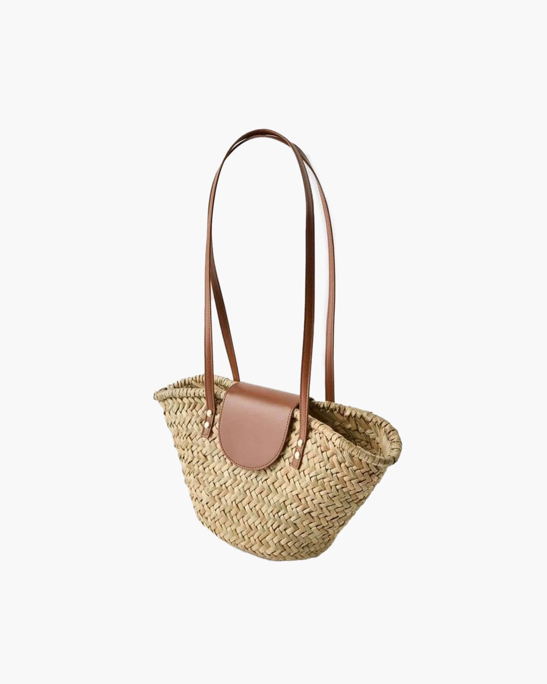 Aisea skuldertaske i flettet rattan