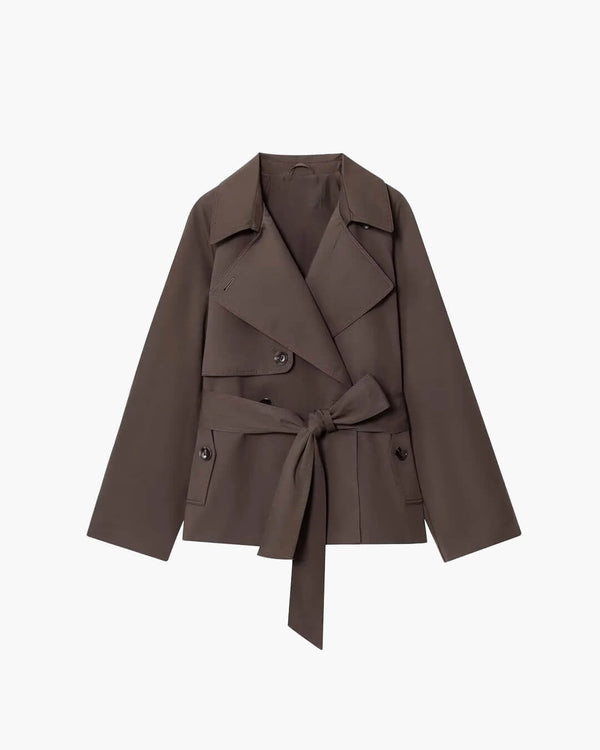 Alianna kort trenchcoat med bælte