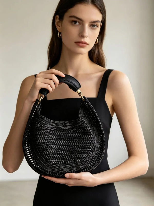 Amanda Crescent Woven Underarm Bag