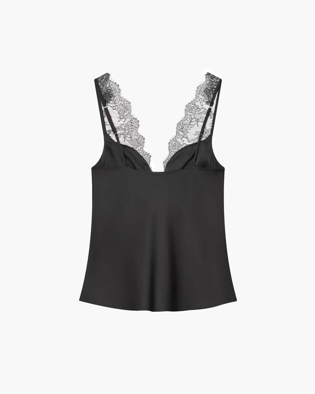 Amaris Ærmeløs blonde-top med V-hals
