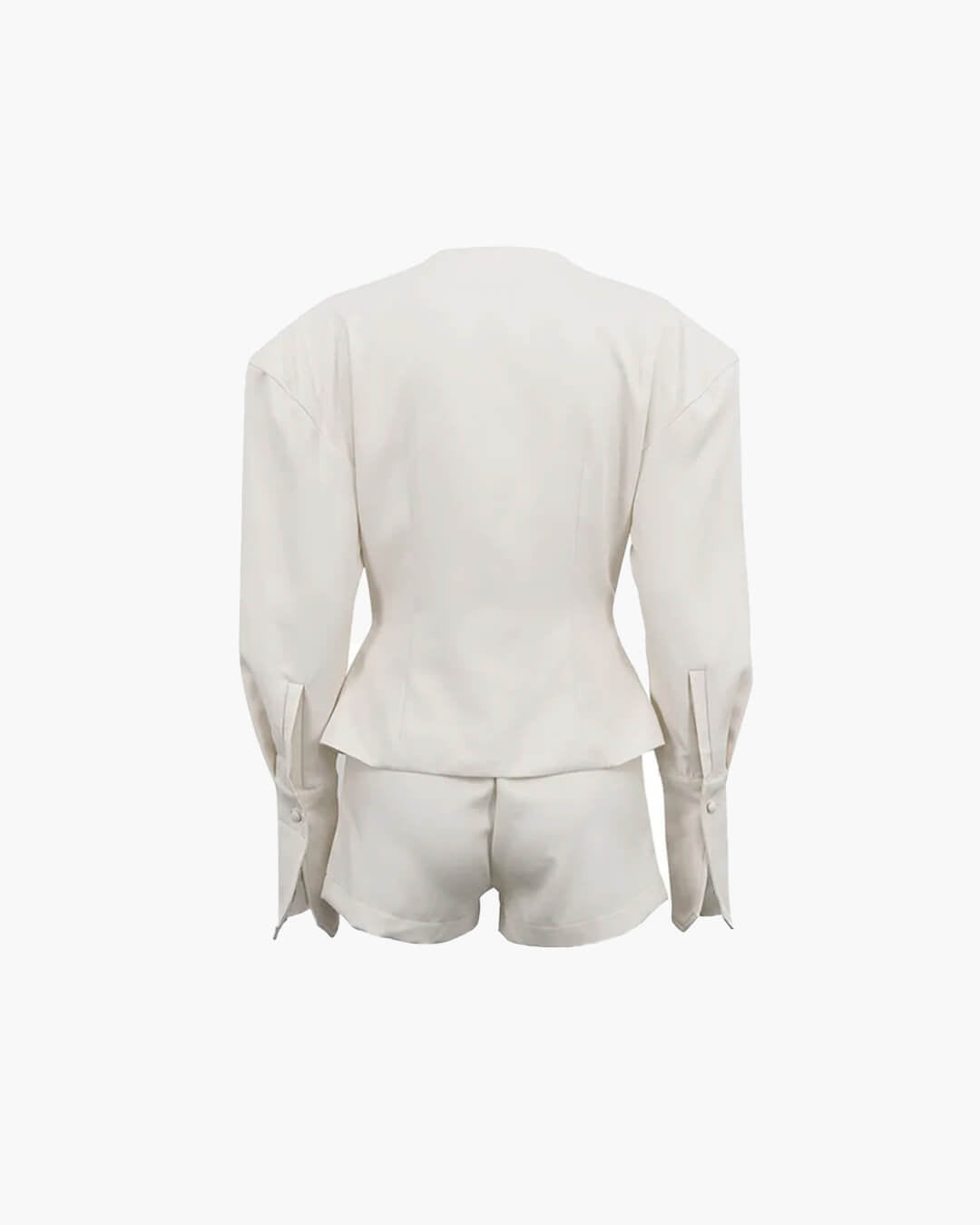 Angelica Blazer- og shorts-sæt med markeret talje