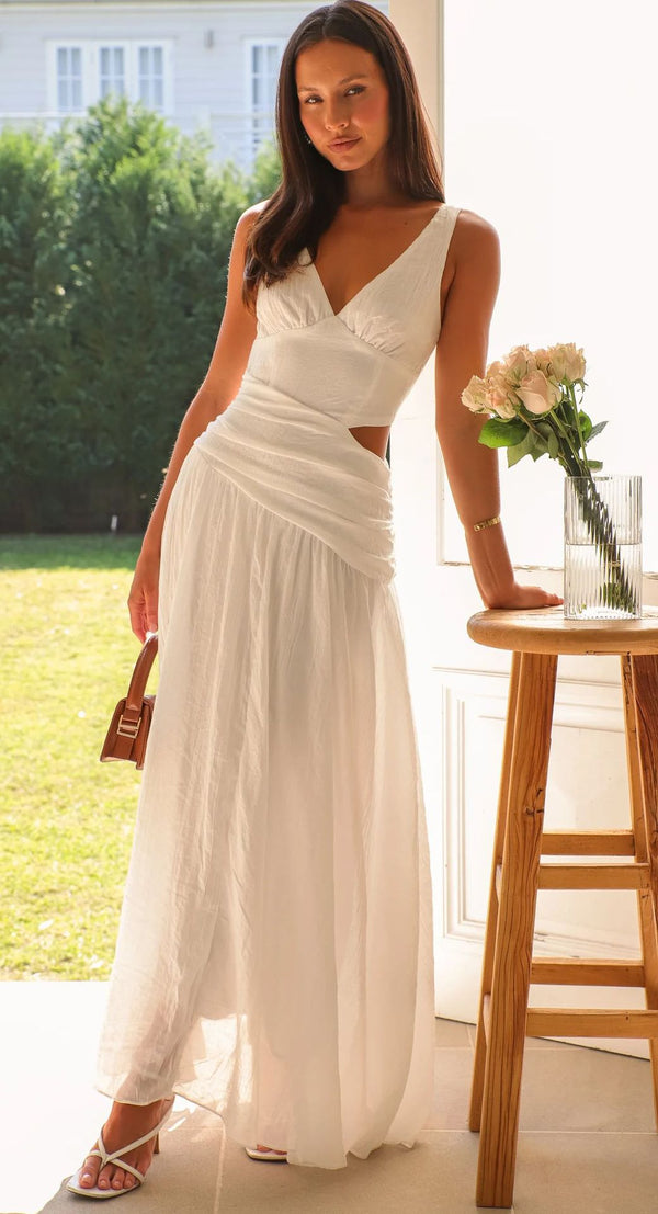 Anne Flared Cutout Midi Dress