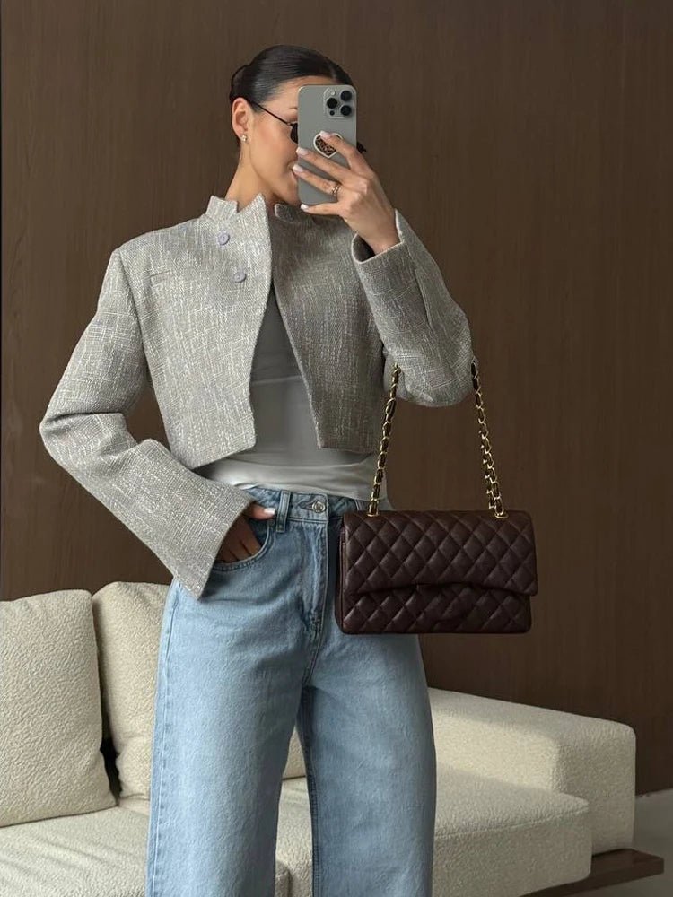 Anneliese kort blazer med knapper foran