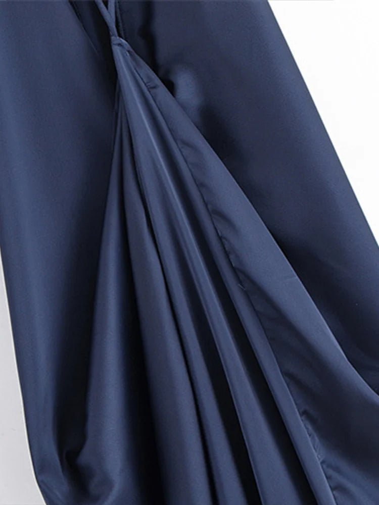 Annie Satin Open-Back Maxi Dress