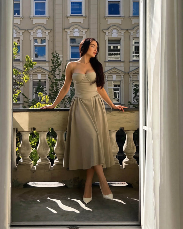 Annika Sleeveless Strap Midi Dress