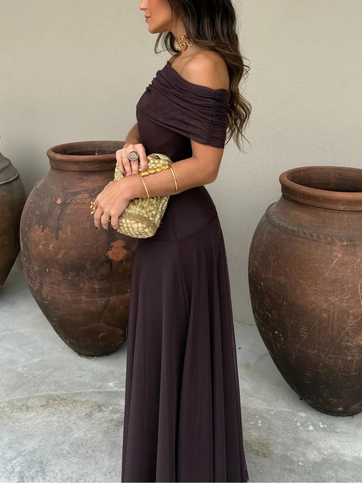 Anya draperet maxikjole