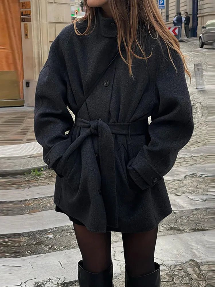 Ashley kort frakke med ståkrave