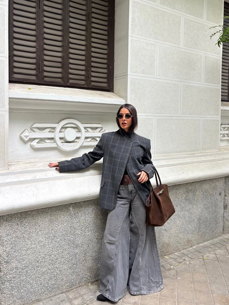 Aurelia ternet blazer med ståkrave