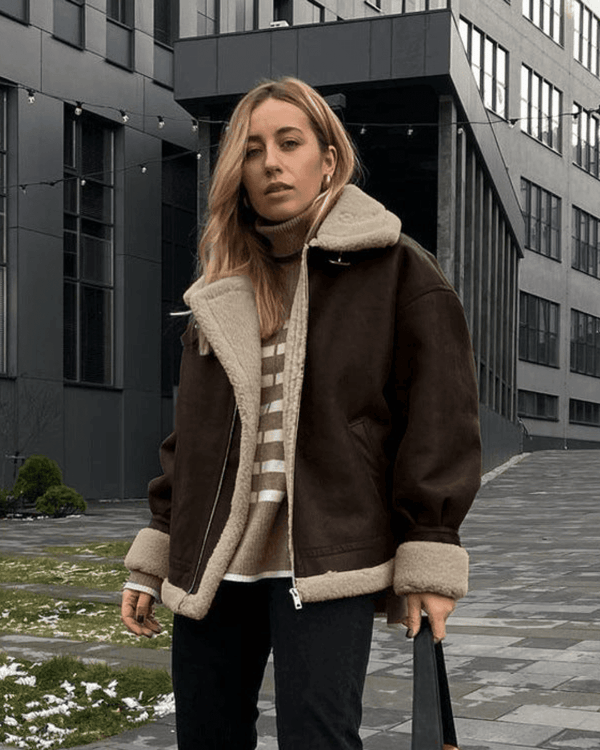 Aurora Suede Faux leather Jacket