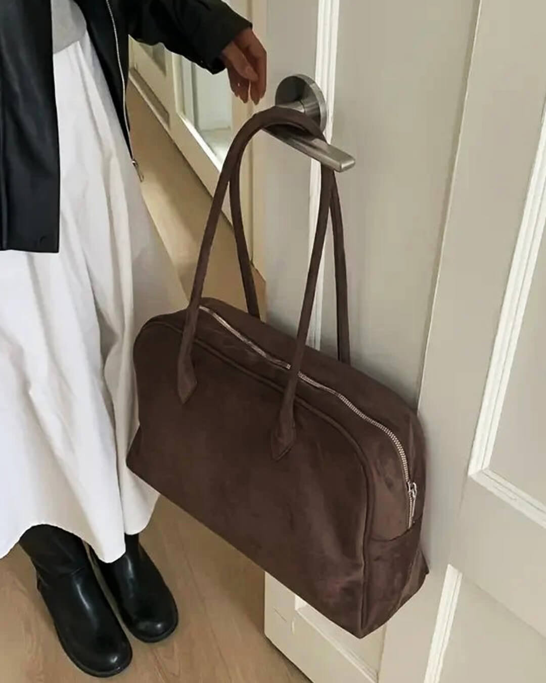 Beatrice vintage-laptoptaske i læder