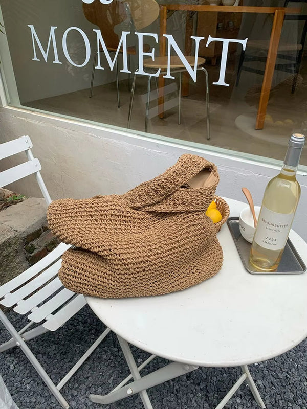 Beatrice Woven Rattan Tote Bag