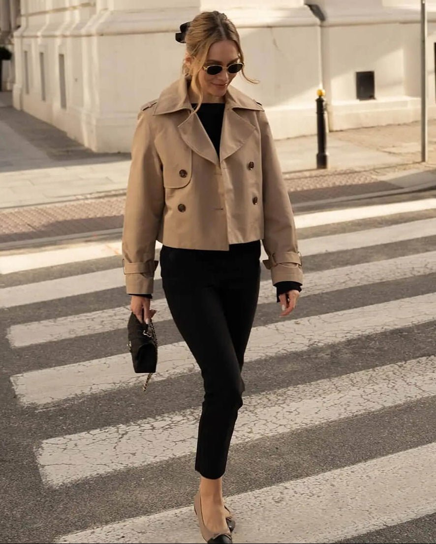 Bellatrix cropped trenchcoat