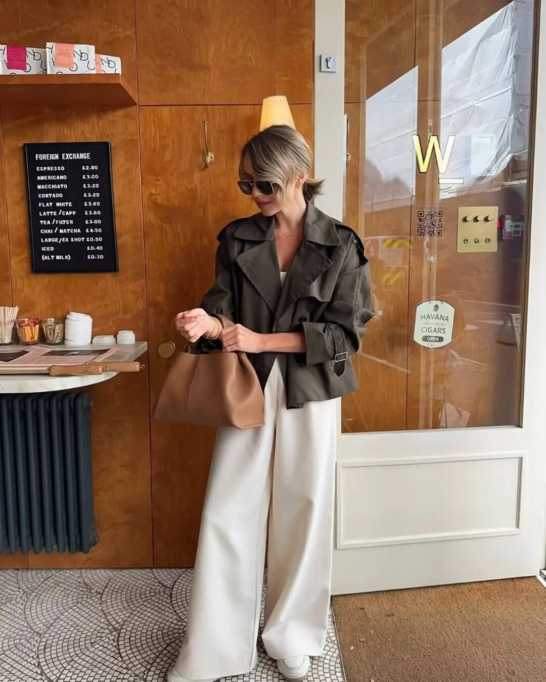 Bellatrix cropped trenchcoat