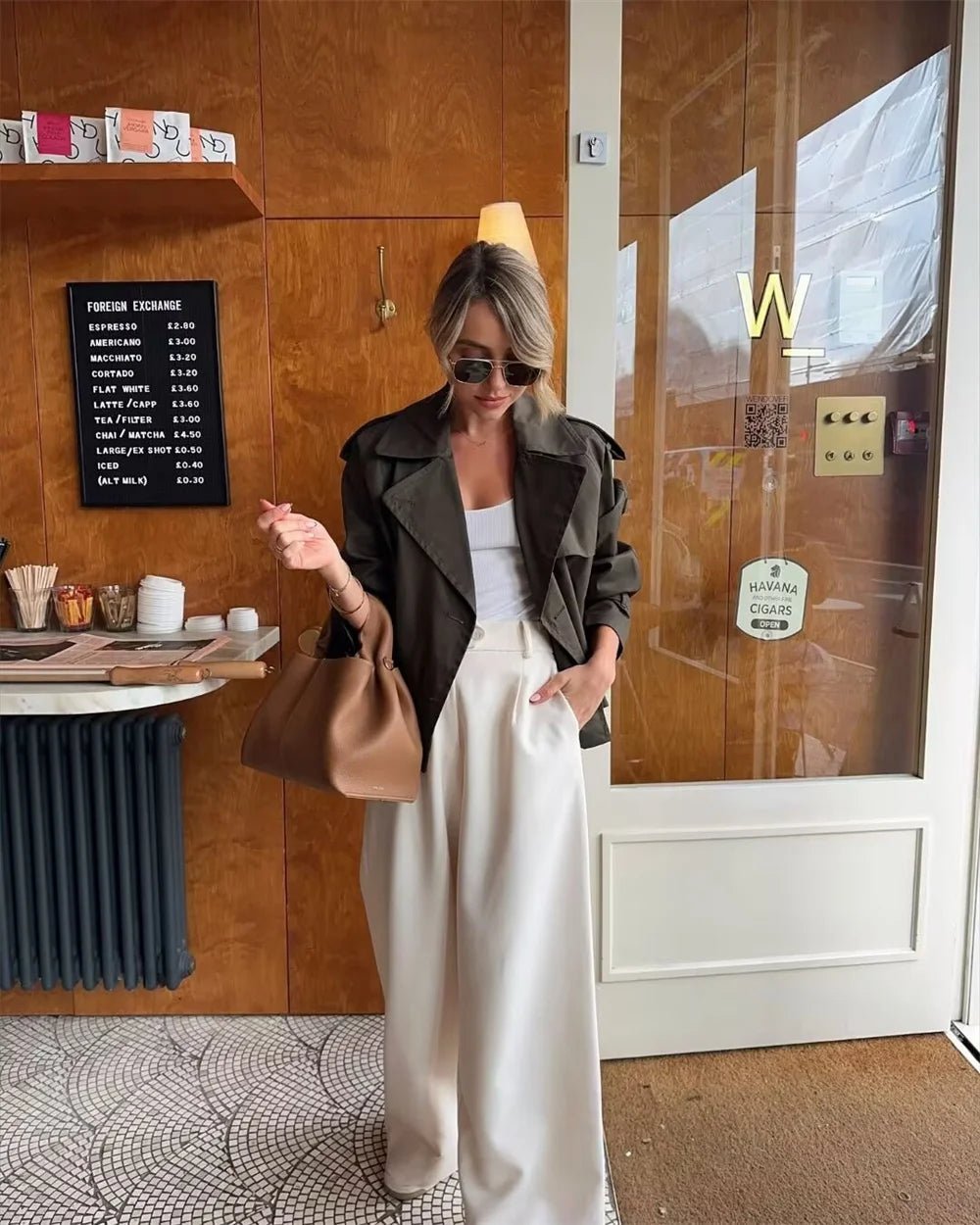 Bellatrix cropped trenchcoat