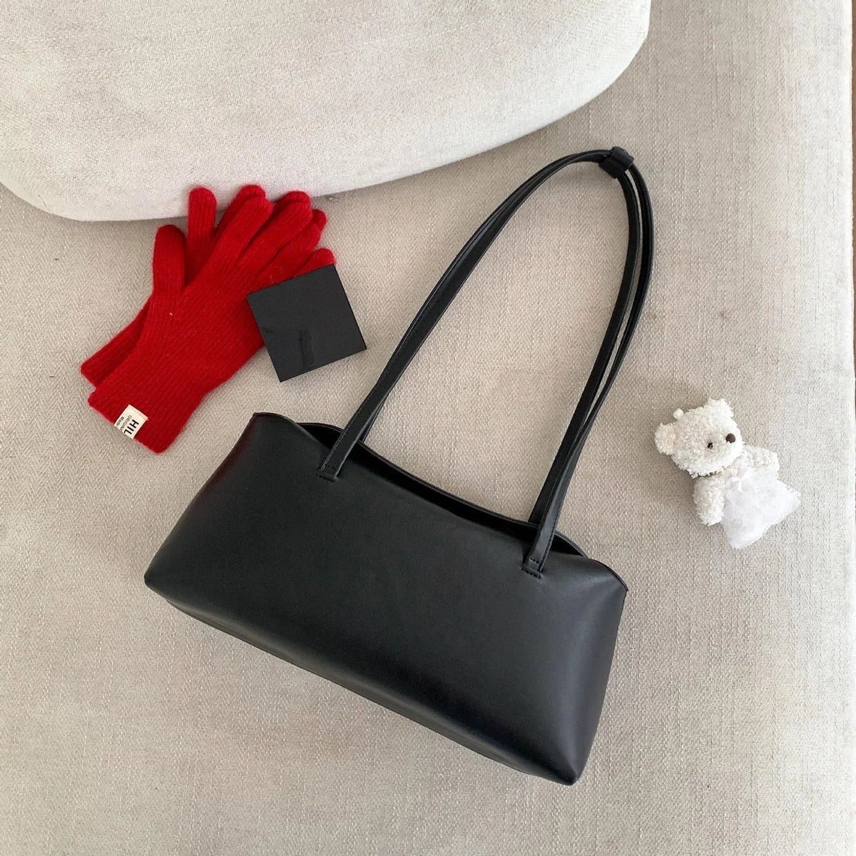 Bianca polstret shopper-skuldertaske