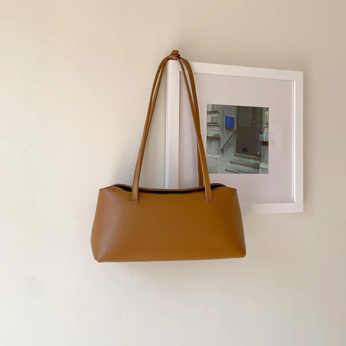 Bianca polstret shopper-skuldertaske