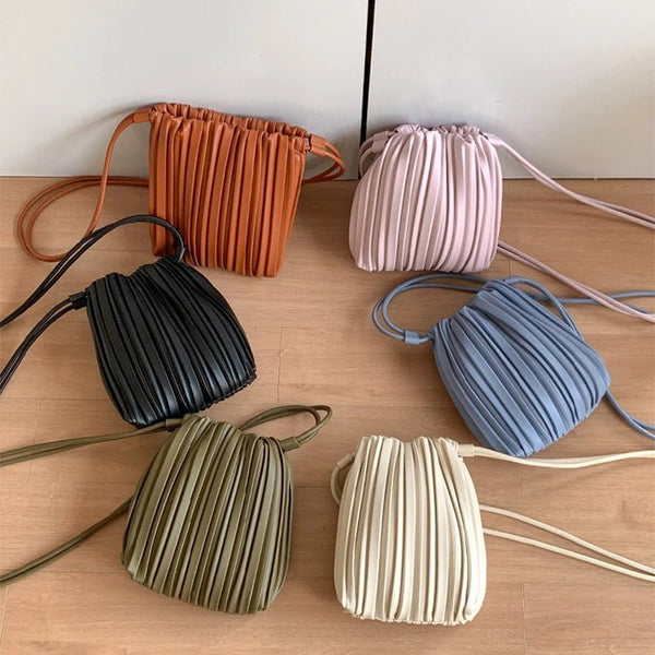 Bianca plisseret mini-crossbodytaske