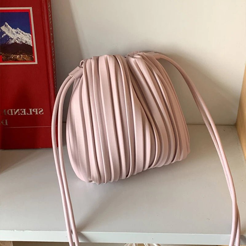 Bianca plisseret mini-crossbodytaske