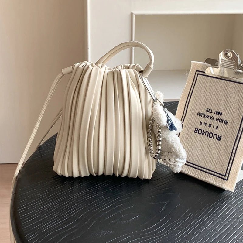 Bianca plisseret mini-crossbodytaske