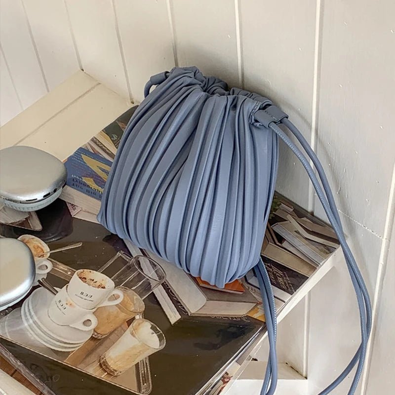 Bianca plisseret mini-crossbodytaske