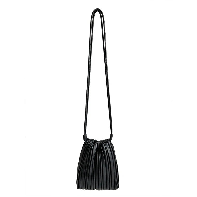Bianca plisseret mini-crossbodytaske