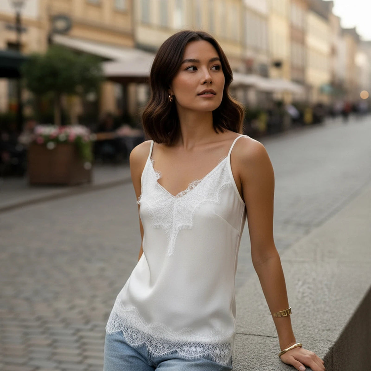 Bianca satin-camisol