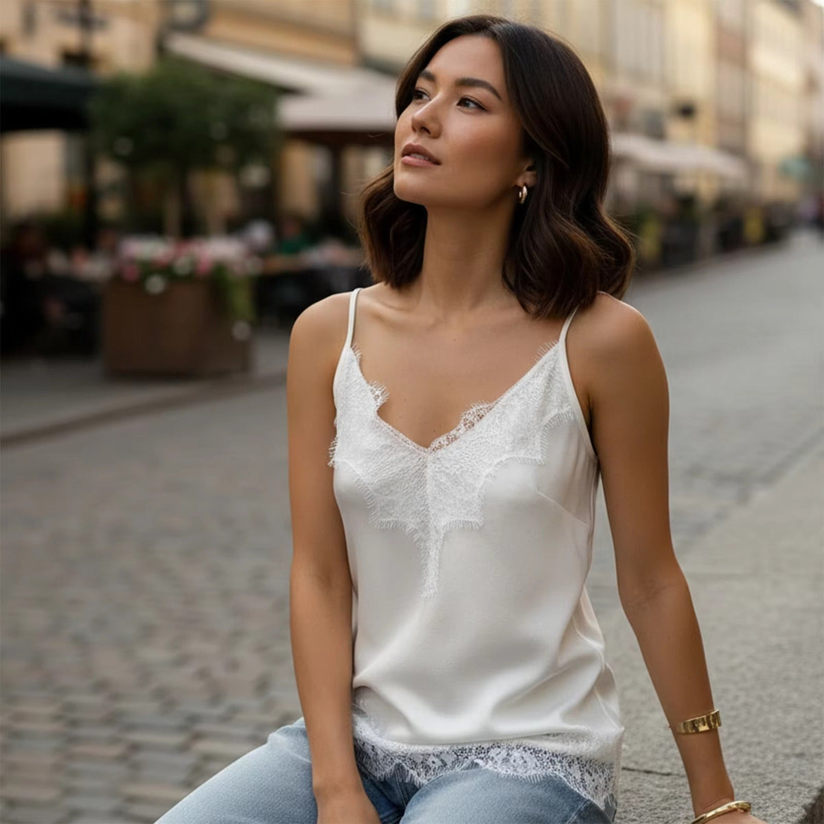 Bianca satin-camisol