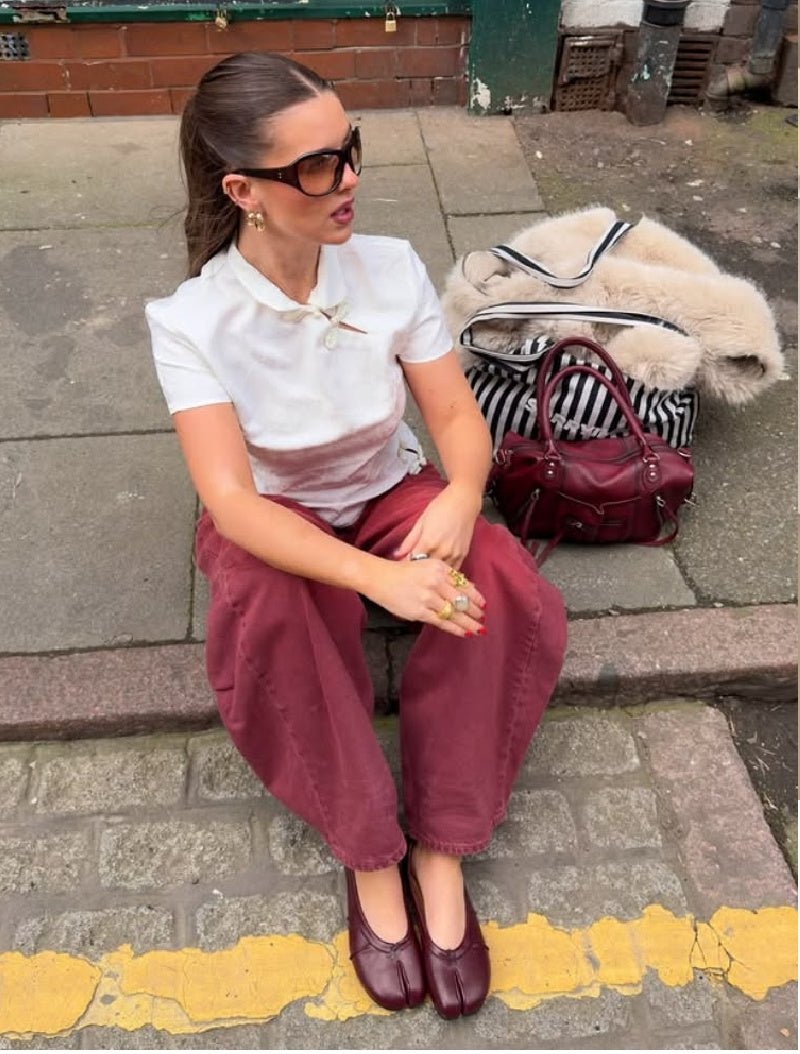 Bianca lædermules med åben tå