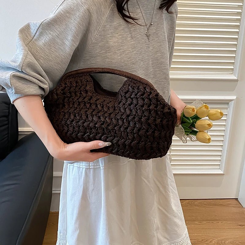 Bianca flettet rattan-shopper