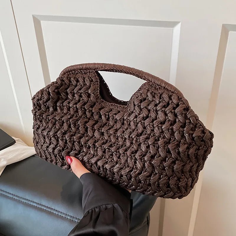 Bianca flettet rattan-shopper