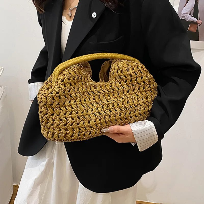 Bianca flettet rattan-shopper