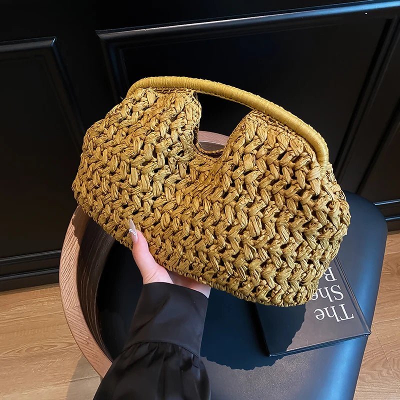 Bianca flettet rattan-shopper