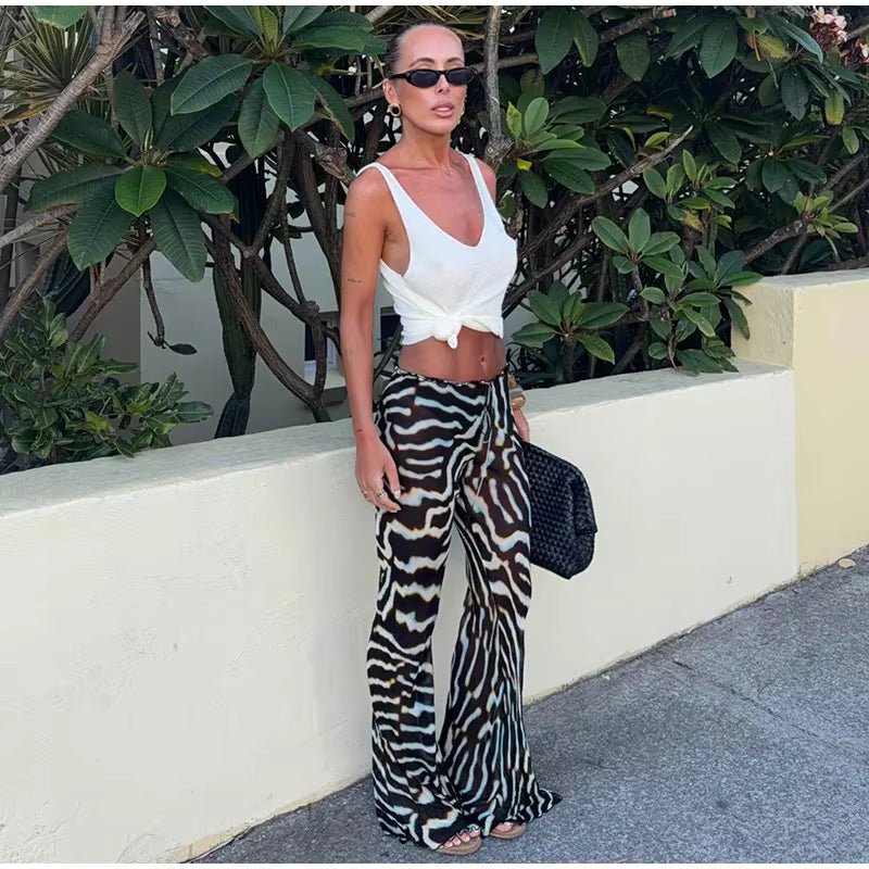 Bianca Zebra Tunic Top and Trouser Set