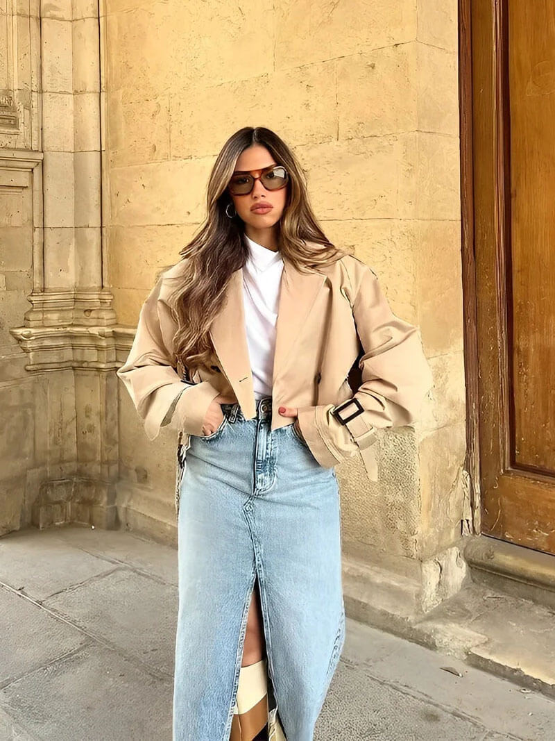 Blair kort trenchcoat
