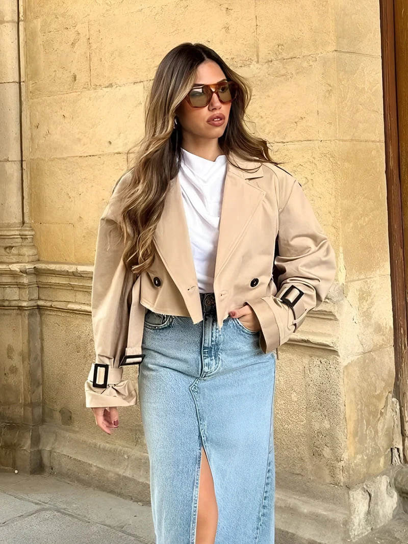 Blair kort trenchcoat