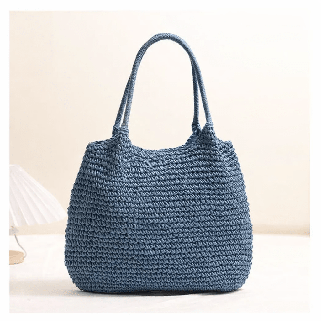 Brielle flettet strå-shopper til stranden