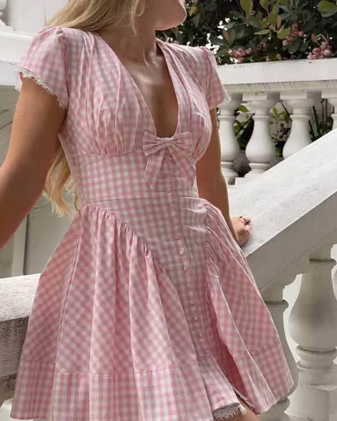 Brittany Plaid Ruffle Mini Dress