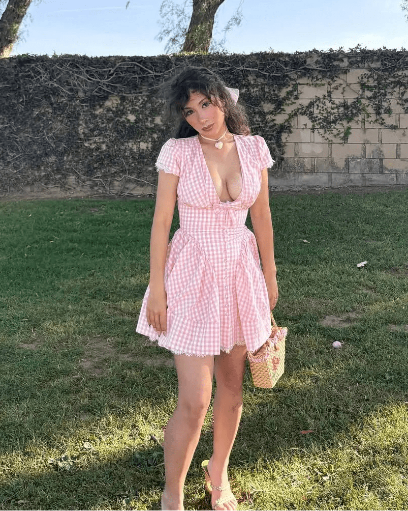 Brittany Plaid Ruffle Mini Dress
