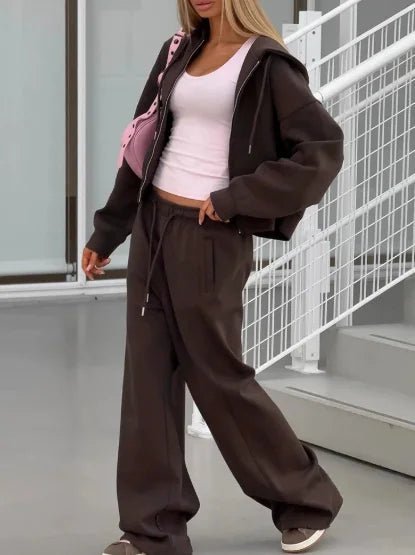 Cecilia oversized hættetrøje- og joggingbuksesæt i 2 dele