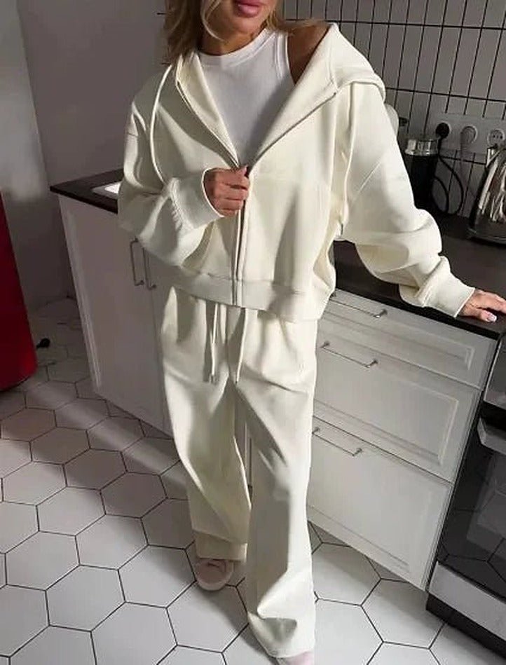 Cecilia oversized hættetrøje- og joggingbuksesæt i 2 dele