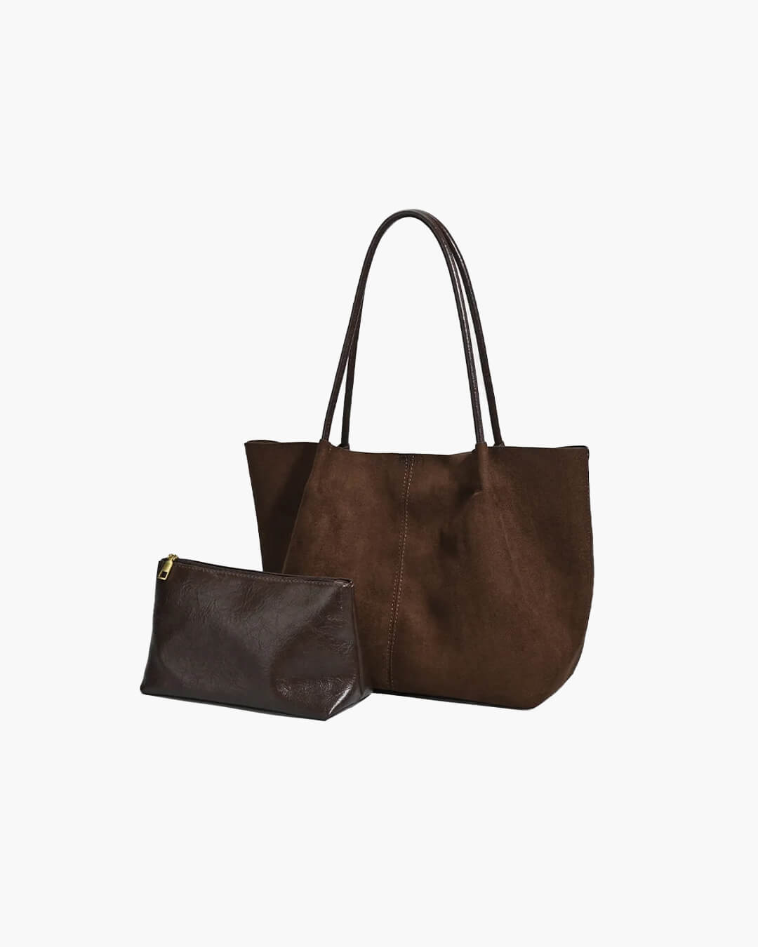 Cheska shopper i ruskind med pung