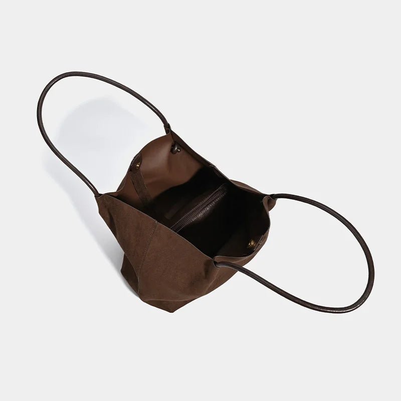 Cheska shopper i ruskind med pung