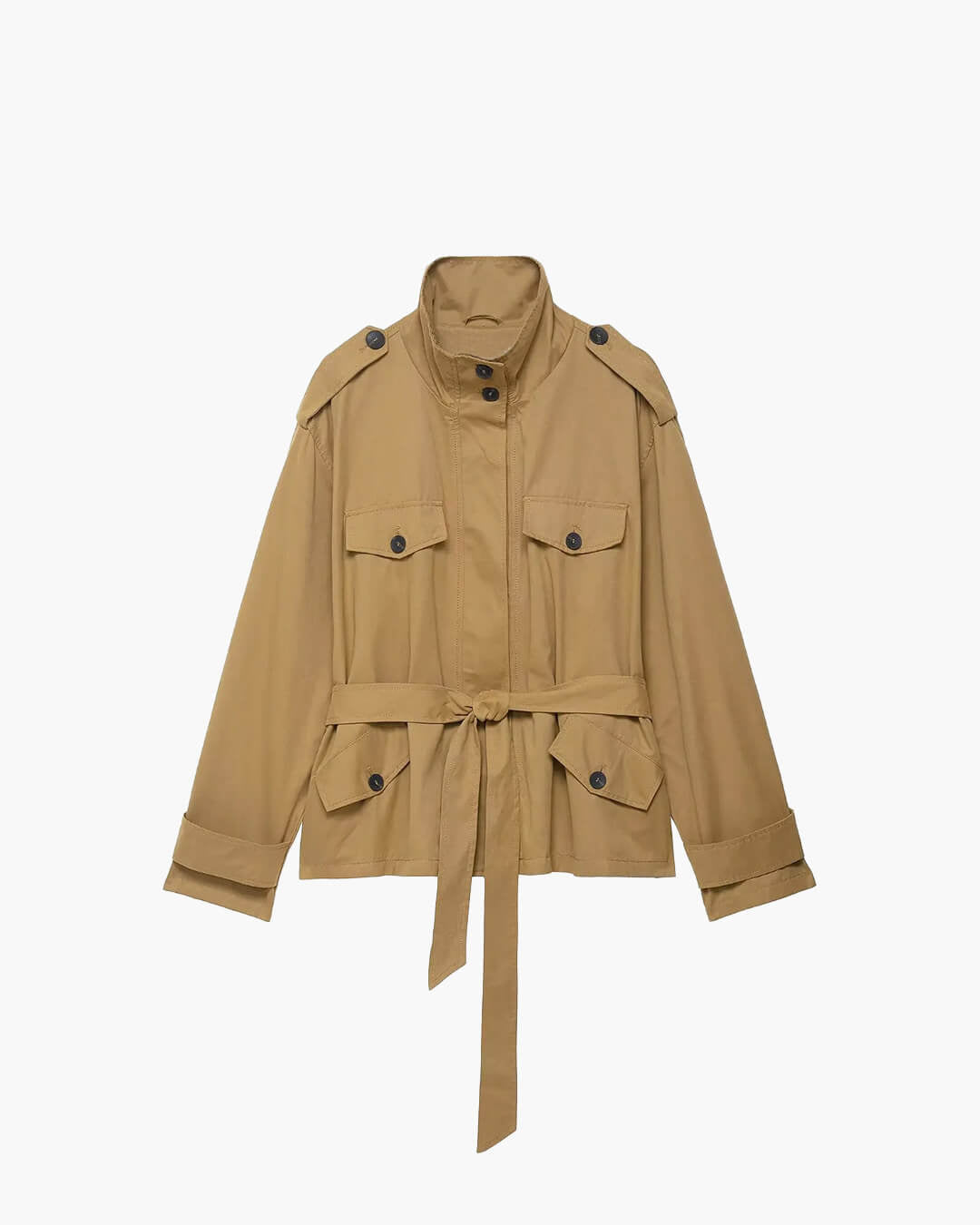 Claire kort trenchcoat- og skort-sæt