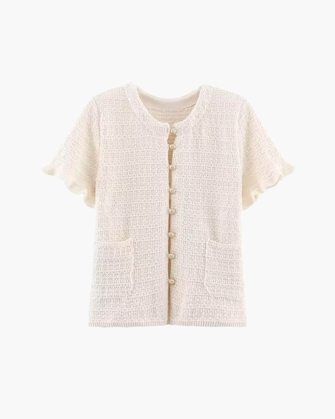 Claudia sæt med strikcamisole og plisseret nederdel