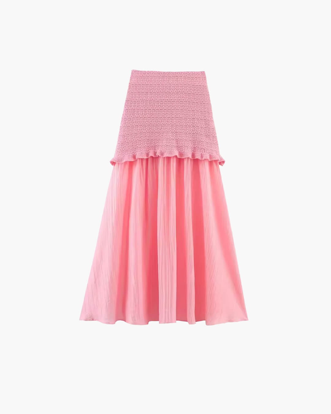 Claudia sæt med strikcamisole og plisseret nederdel